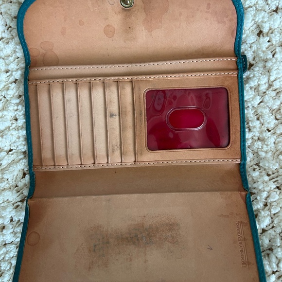 Dooney & Bourke Turquoise Leather Wallet - Picture 3 of 5